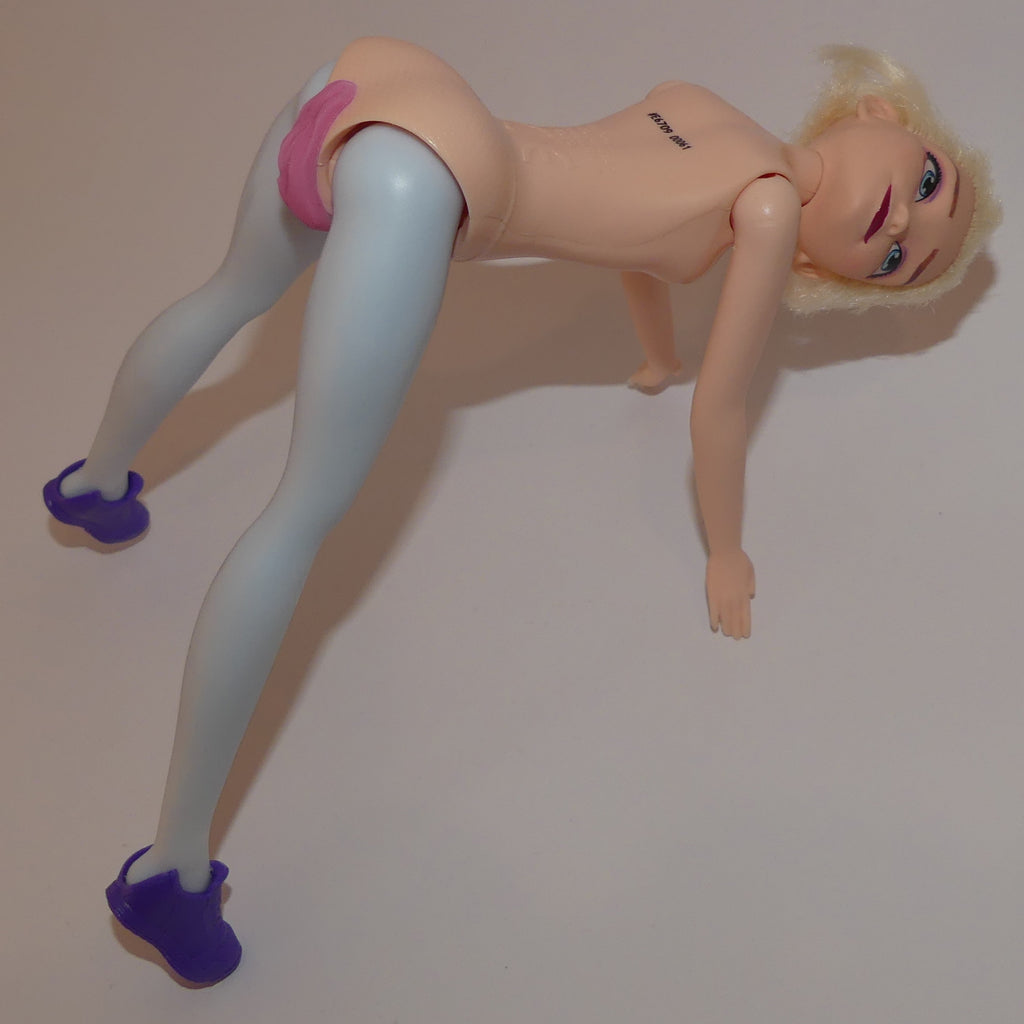 A 1/6 scale doll posed on all fours against a plain light background.